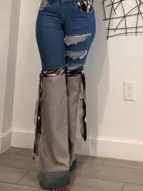 Custom boho and denim jeans